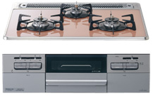 ビルトインガスコンロ COLORS クリアオレンジ