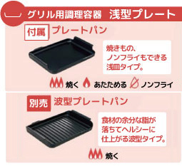 グリル用調理容器 浅型プレート