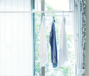 室内物干しの使用例