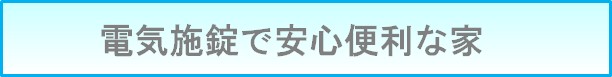 電気施錠で安心な家